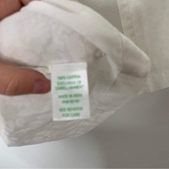 Lilly Pulitzer white semi sheer beaded tunic top - Picture 8 of 9